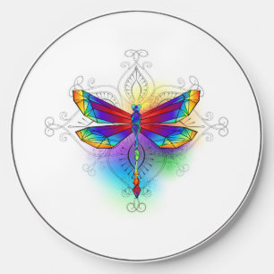Rainbow Polygonal Dragonfly Wireless Charger