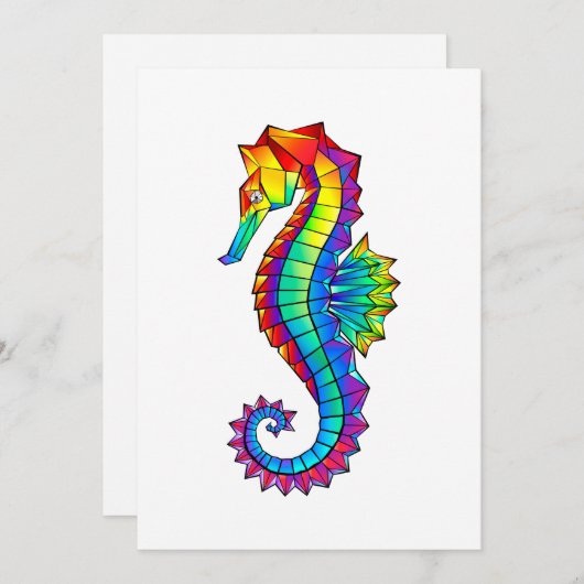 Rainbow Polygonal Seahorse (Front/Back)