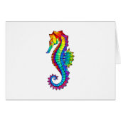 Rainbow Polygonal Seahorse (Front Horizontal)