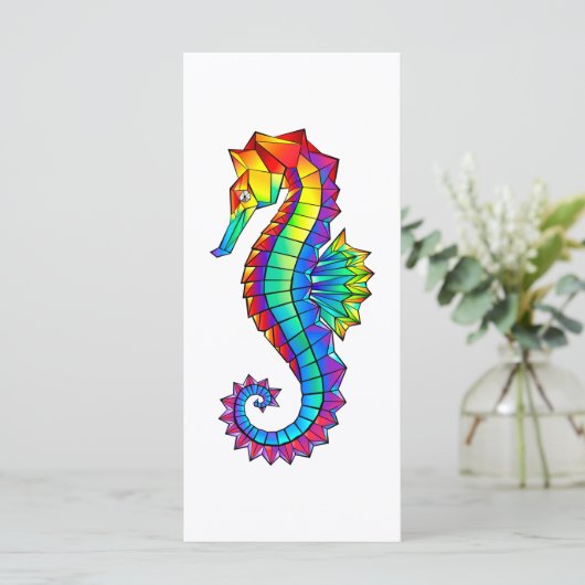 Rainbow Polygonal Seahorse (Standing Front)