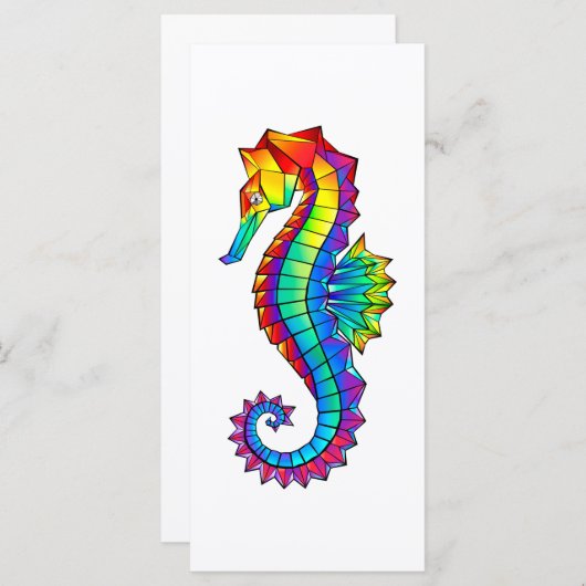 Rainbow Polygonal Seahorse (Front/Back)