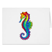 Rainbow Polygonal Seahorse (Front Horizontal)