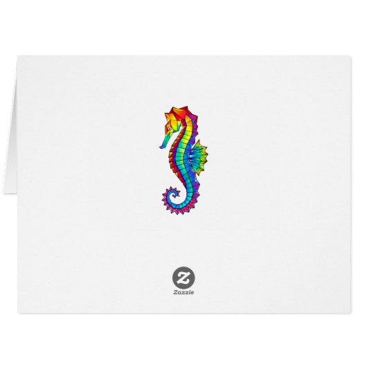 Rainbow Polygonal Seahorse (Back Horizontal)