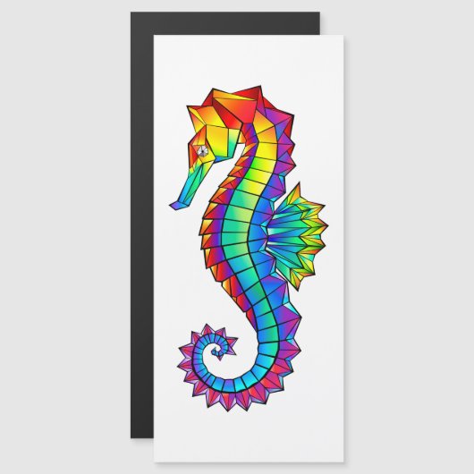 Rainbow Polygonal Seahorse (Front/Back)