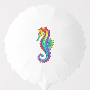 Rainbow Polygonal Seahorse Balloon