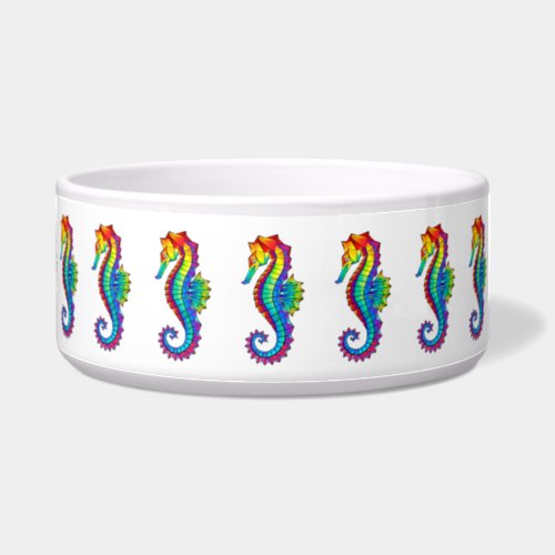 Rainbow Polygonal Seahorse Bowl