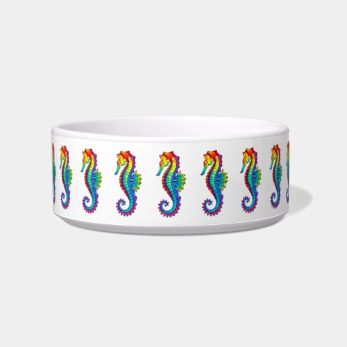 Rainbow Polygonal Seahorse Bowl