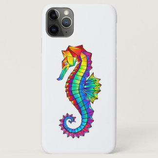 Rainbow Polygonal Seahorse iPhone 11 Pro Max Case