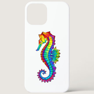 Rainbow Polygonal Seahorse iPhone 12 Pro Max Case