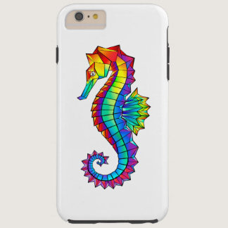 Rainbow Polygonal Seahorse Tough iPhone 6 Plus Case