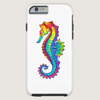 Rainbow Polygonal Seahorse Tough iPhone 6 Case