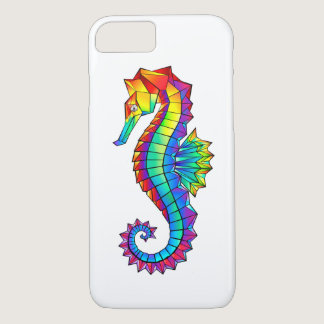 Rainbow Polygonal Seahorse iPhone 8/7 Case