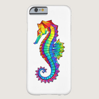 Rainbow Polygonal Seahorse Barely There iPhone 6 Case