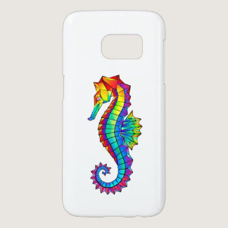Rainbow Polygonal Seahorse Samsung Galaxy S7 Case