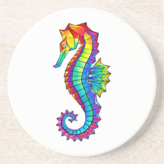 Rainbow Polygonal Seahorse Coaster
