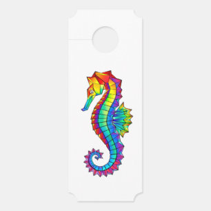 Rainbow Polygonal Seahorse Door Hanger