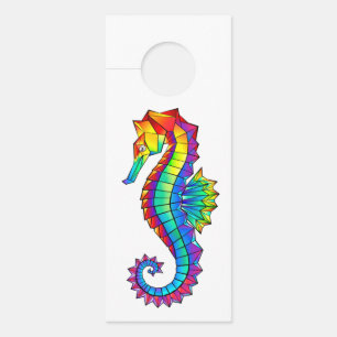Rainbow Polygonal Seahorse Door Hanger
