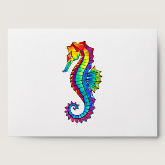 Rainbow Polygonal Seahorse Envelope