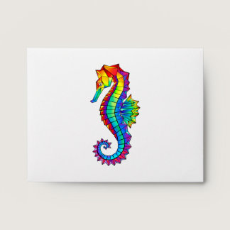 Rainbow Polygonal Seahorse Envelope