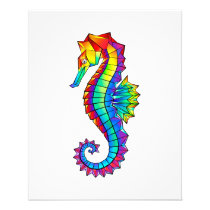 Rainbow Polygonal Seahorse Flyer