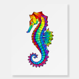 Rainbow Polygonal Seahorse Foam Board