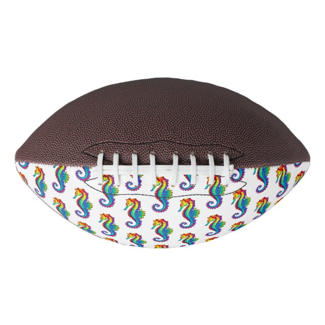 Rainbow Polygonal Seahorse Football (Front)