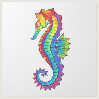 Rainbow Polygonal Seahorse Gallery Wrap