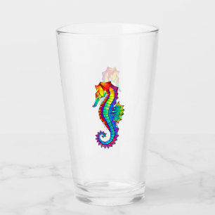 Rainbow Polygonal Seahorse Glass