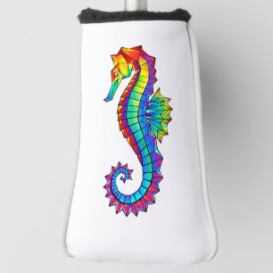 Rainbow Polygonal Seahorse Golf Head Cover
