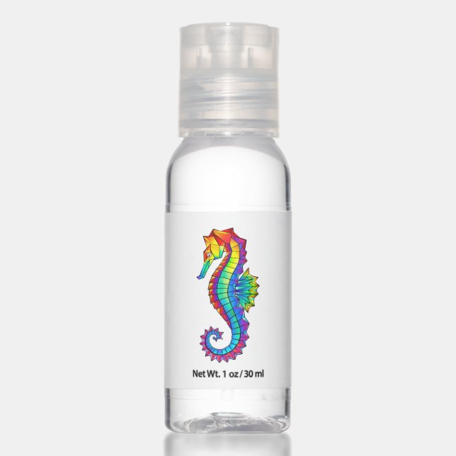 Rainbow Polygonal Seahorse Hand Sanitizer (Front)
