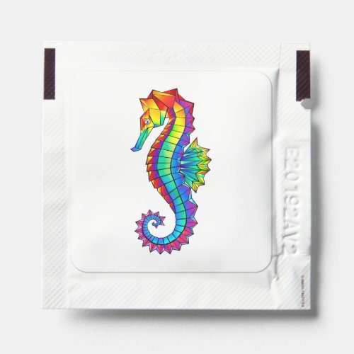 Rainbow Polygonal Seahorse Hand Sanitizer Packet