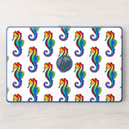 Rainbow Polygonal Seahorse HP Laptop Skin