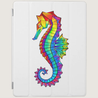 Rainbow Polygonal Seahorse iPad Smart Cover