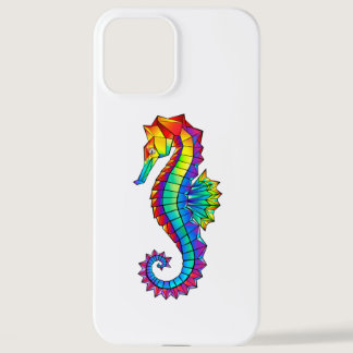 Rainbow Polygonal Seahorse iPhone 12 Pro Max Case