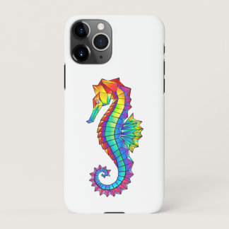 Rainbow Polygonal Seahorse iPhone 11Pro Case