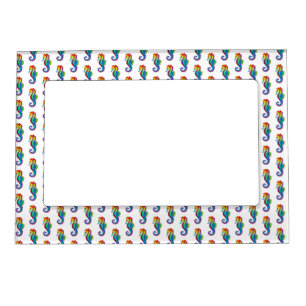 Rainbow Polygonal Seahorse Magnetic Frame