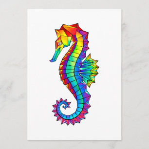 Rainbow Polygonal Seahorse Menu