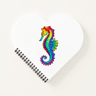 Rainbow Polygonal Seahorse Notebook