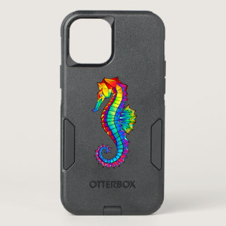Rainbow Polygonal Seahorse OtterBox Commuter iPhone 12 Pro Case