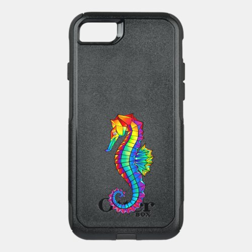 Rainbow Polygonal Seahorse OtterBox Commuter iPhone SE87 Case