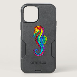 Rainbow Polygonal Seahorse OtterBox Commuter iPhone 12 Case