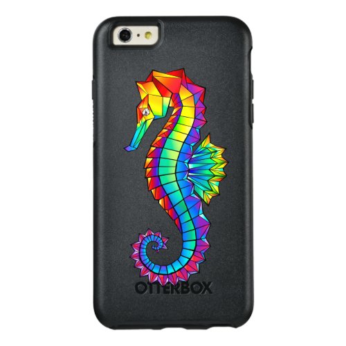 Rainbow Polygonal Seahorse OtterBox iPhone 66s Plus Case