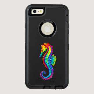 Rainbow Polygonal Seahorse OtterBox Defender iPhone Case