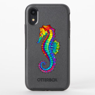 Rainbow Polygonal Seahorse OtterBox Symmetry iPhone XR Case