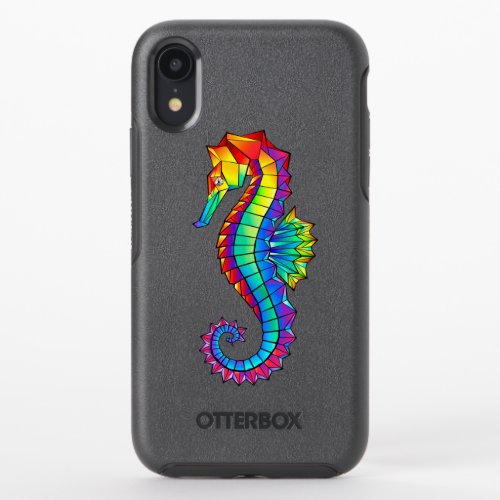 Rainbow Polygonal Seahorse OtterBox Symmetry iPhone XR Case