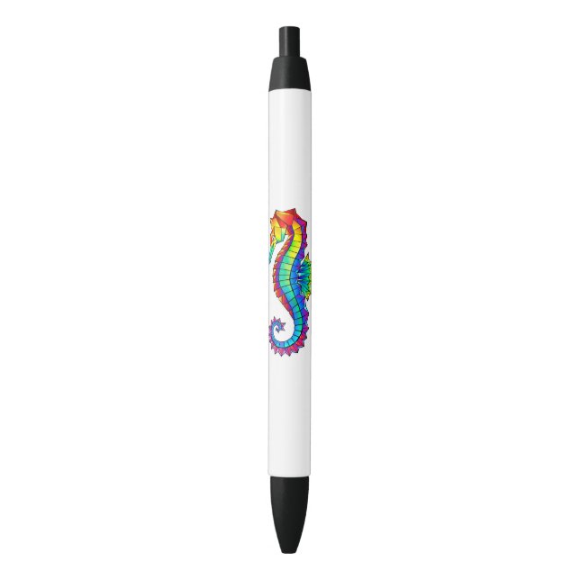 Rainbow Polygonal Seahorse Pen (Front Vertical)