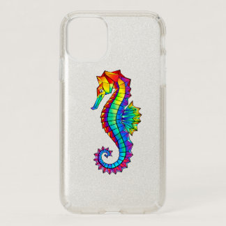 Rainbow Polygonal Seahorse Speck iPhone 11 Case