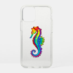Rainbow Polygonal Seahorse Speck iPhone 12 Mini Case