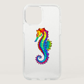 Rainbow Polygonal Seahorse Speck iPhone 12 Pro Case