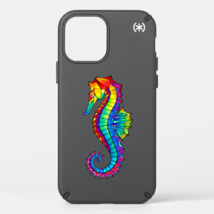 Rainbow Polygonal Seahorse Speck iPhone 12 Pro Case
